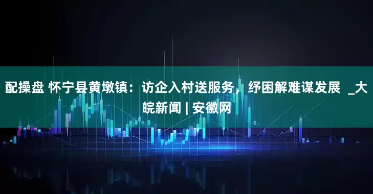 配操盘 怀宁县黄墩镇：访企入村送服务，纾困解难谋发展  _大皖新闻 | 安徽网