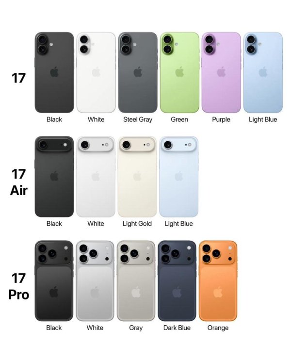 易方达证券 iPhone17系列：四款机型全配色揭晓，Pro版屏幕也有升级