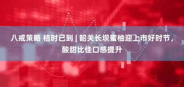 八戒策略 桔时已到 | 韶关长坝蜜柚迎上市好时节，酸甜比佳口感提升